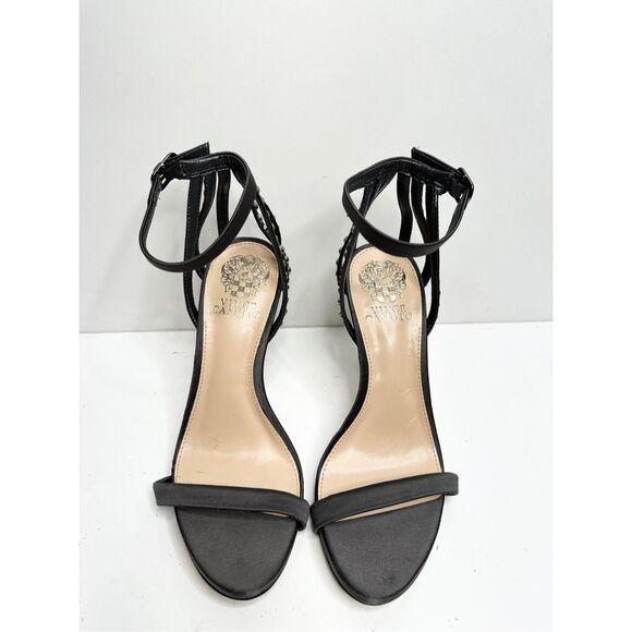 Vince Camuto Sandals Womens Size 7 Charcoal Ankle Strap High Heel - Picture 4 of 9